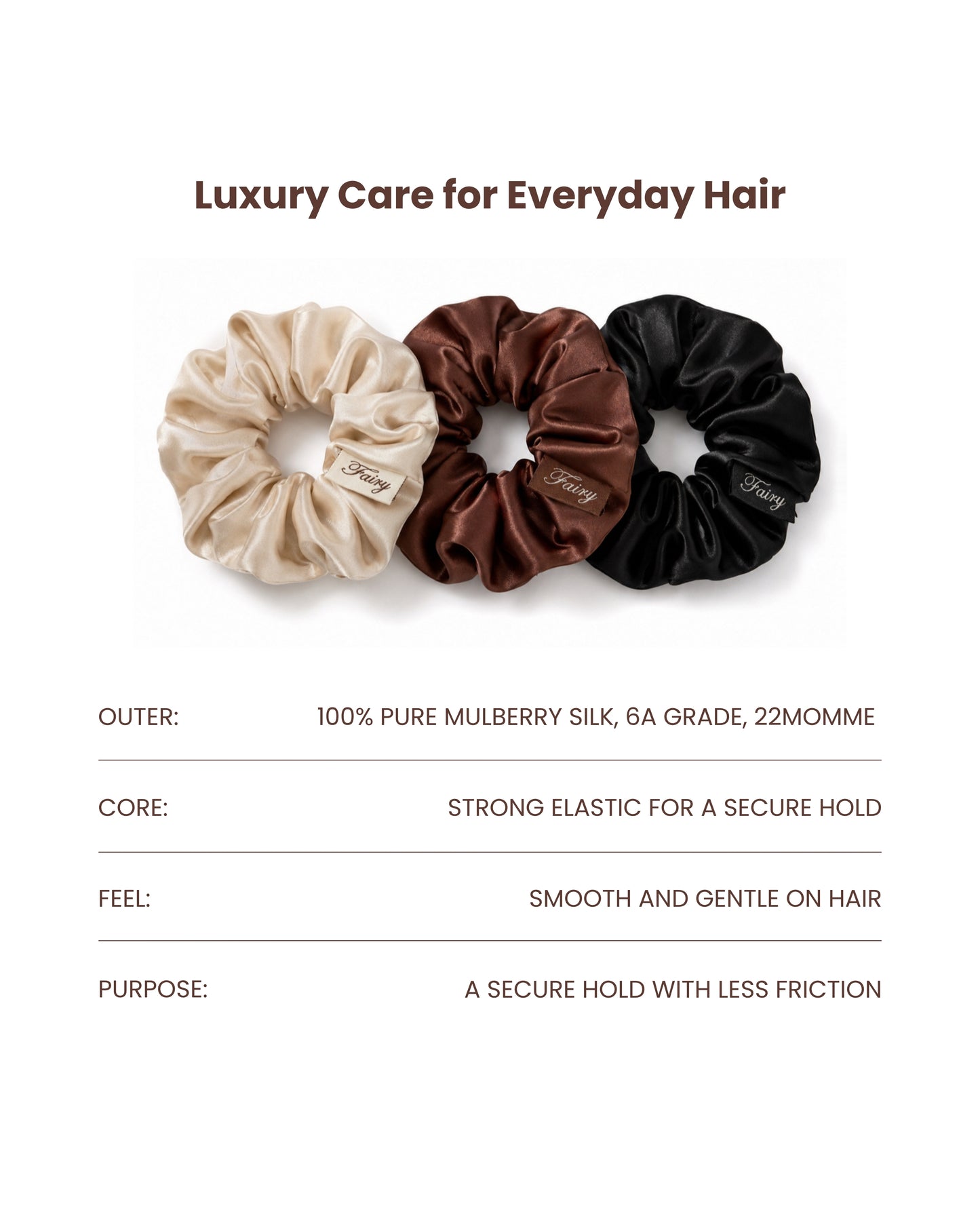 Silk Large Scrunchies