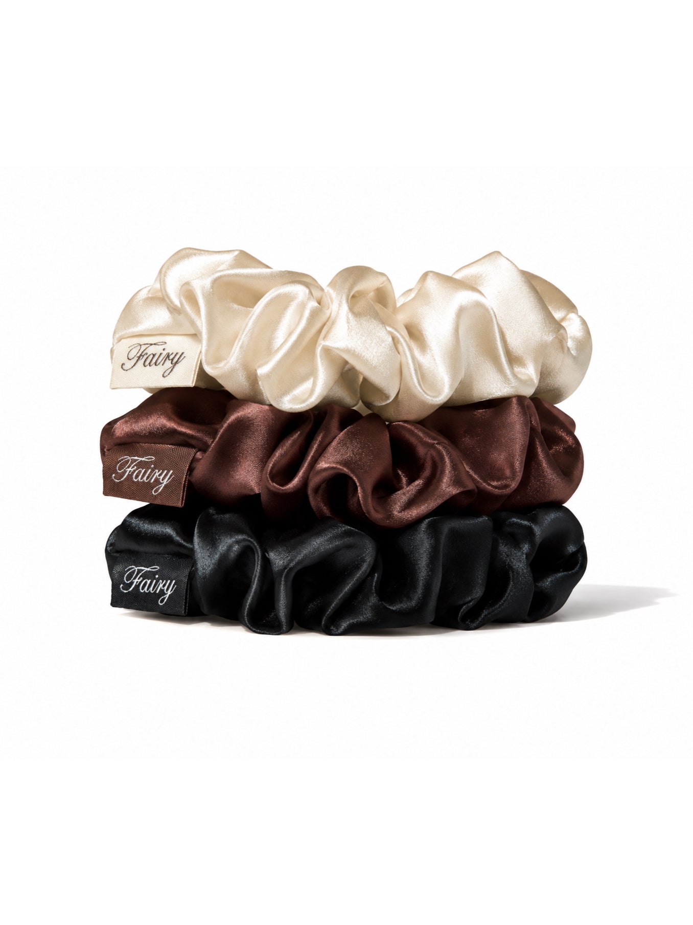 Multi Large Silk Scrunchies