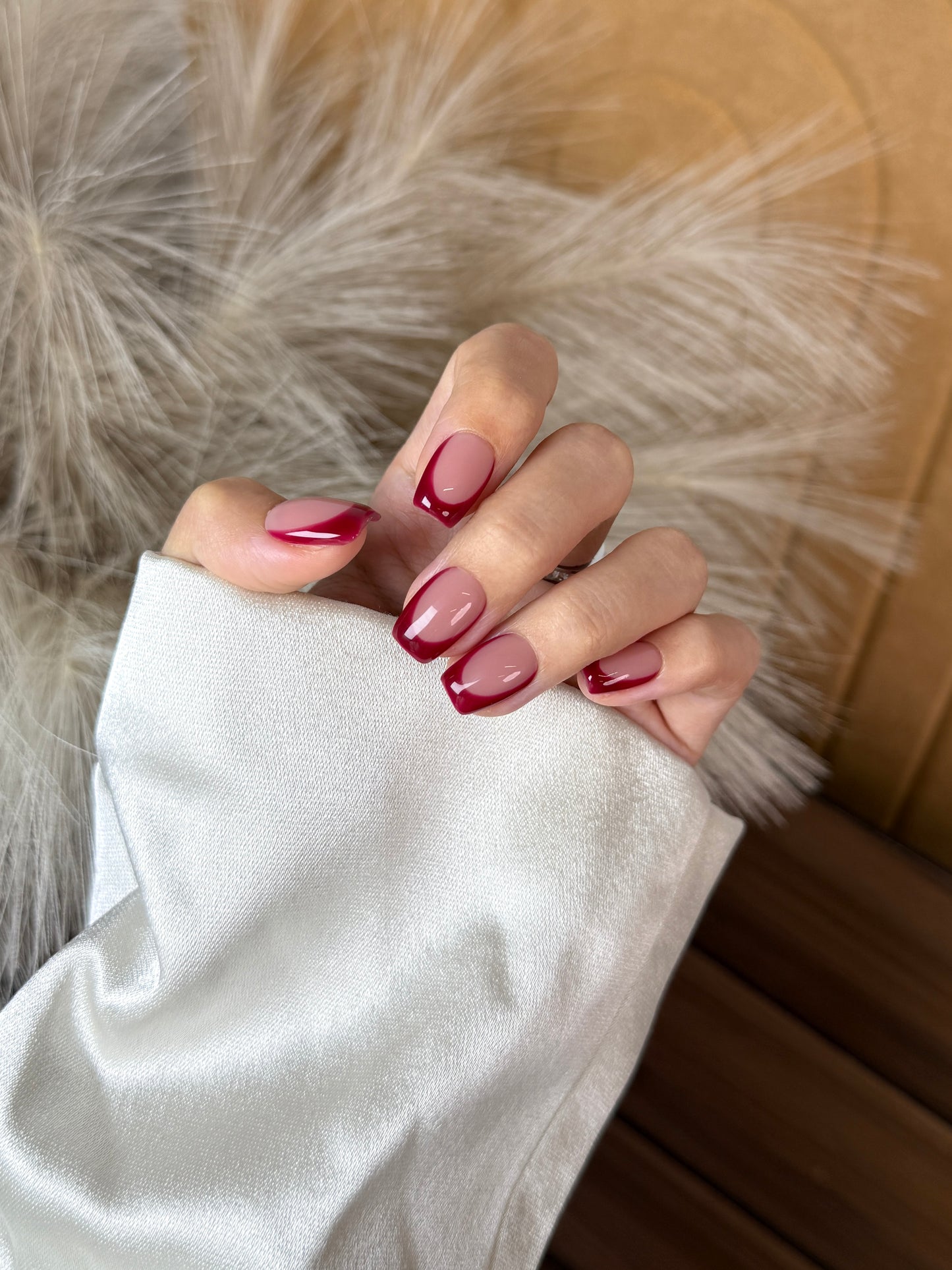 Burgundy French Tip