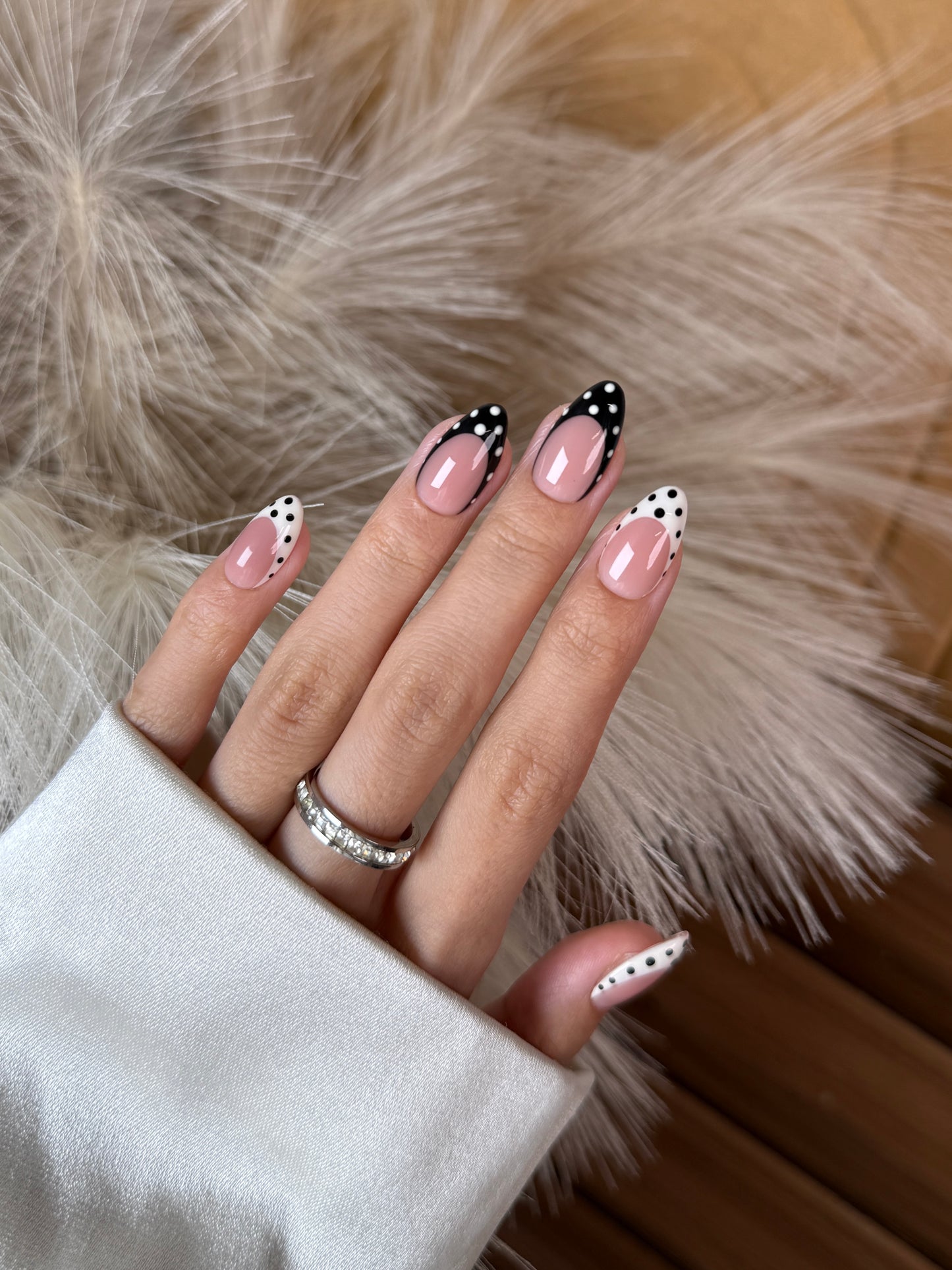Black and White Polka