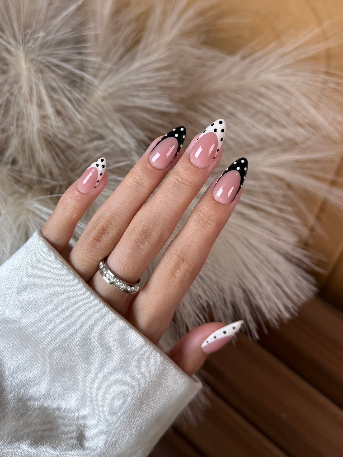 Black and White Polka